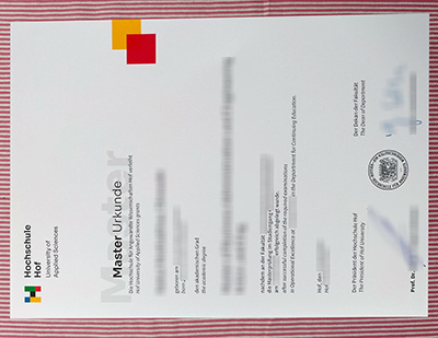 Hochschule Hof urkunde certificate