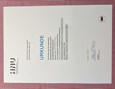 Hochschule Neu-Ulm urkunde certificate