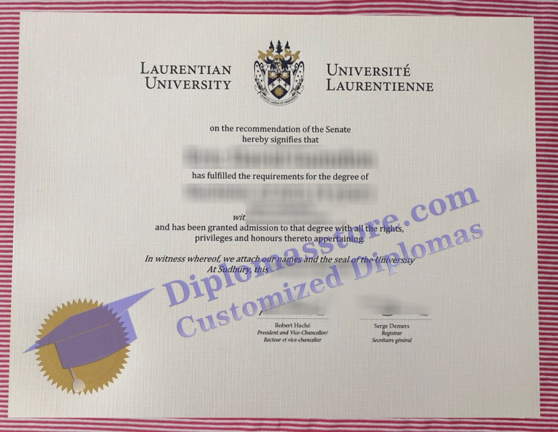 Laurentian University diploma, Laurentian University certificate,