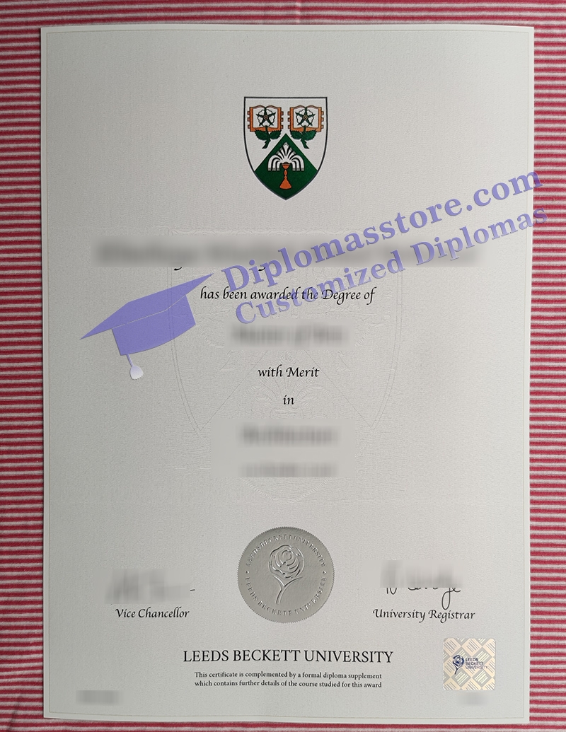 Leeds Beckett University degree, LBU diploma certificate,