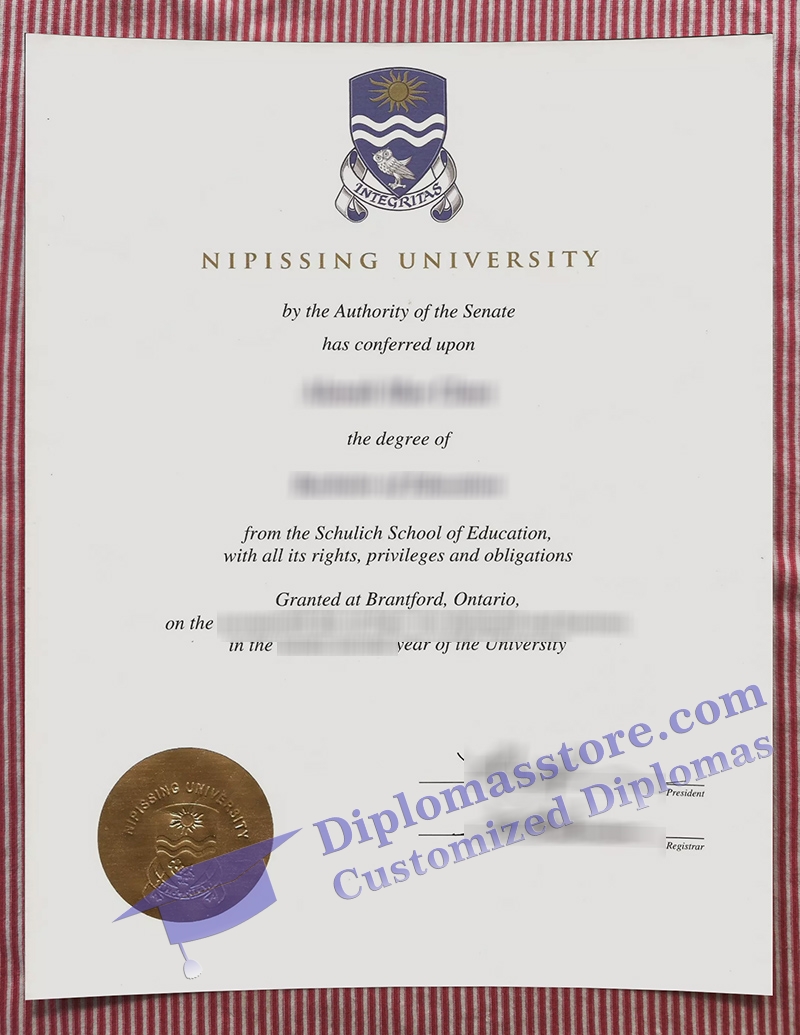 Nipissing University diploma, Nipissing University degree,