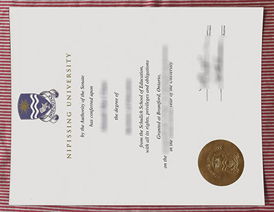 Nipissing University diploma certificate