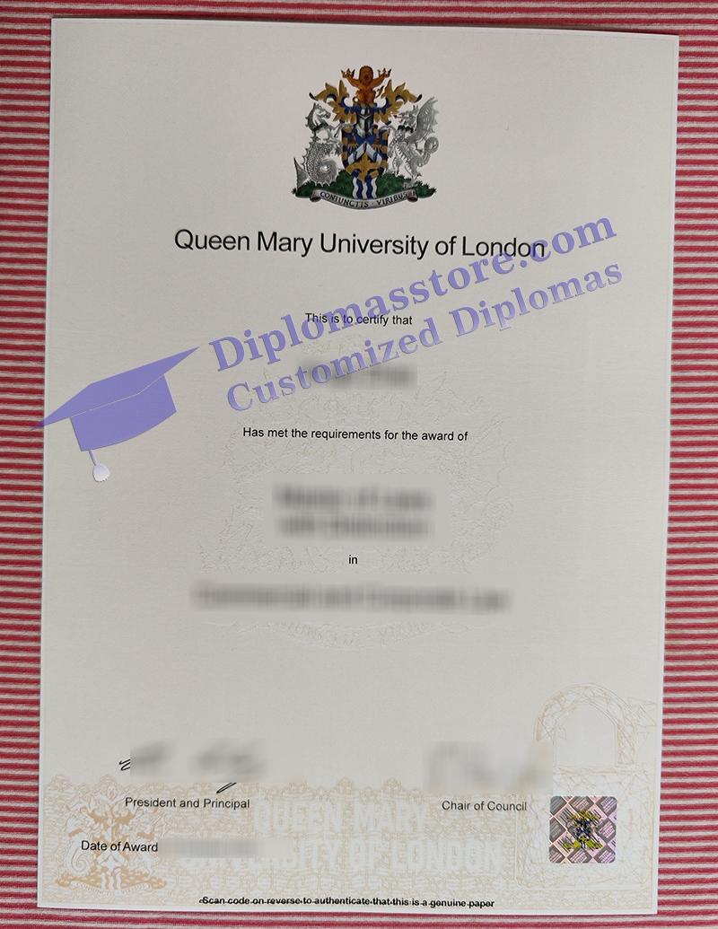 QMUL degree, Queen Mary University of London certificate,