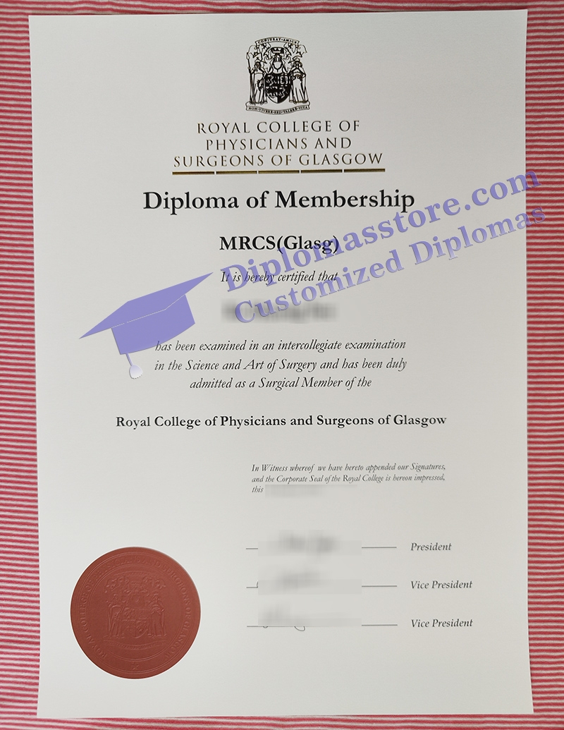 RCPS Glasgow diploma, RCPS Glasgow certificate,