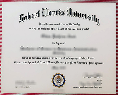 Robert Morris University diploma certificate