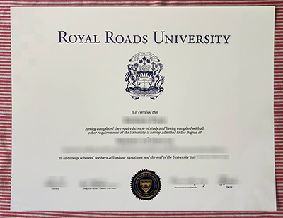 Royal Roads University diploma certificate