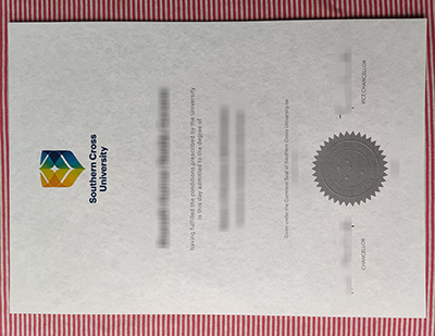 Southern Cross University degree certificate