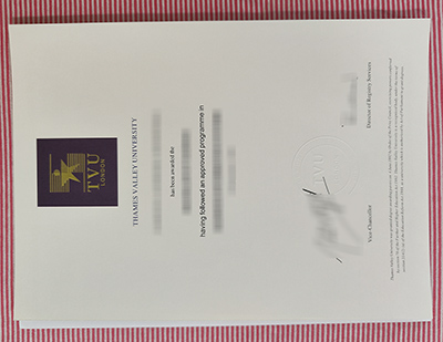 Thames Valley University degree certificate