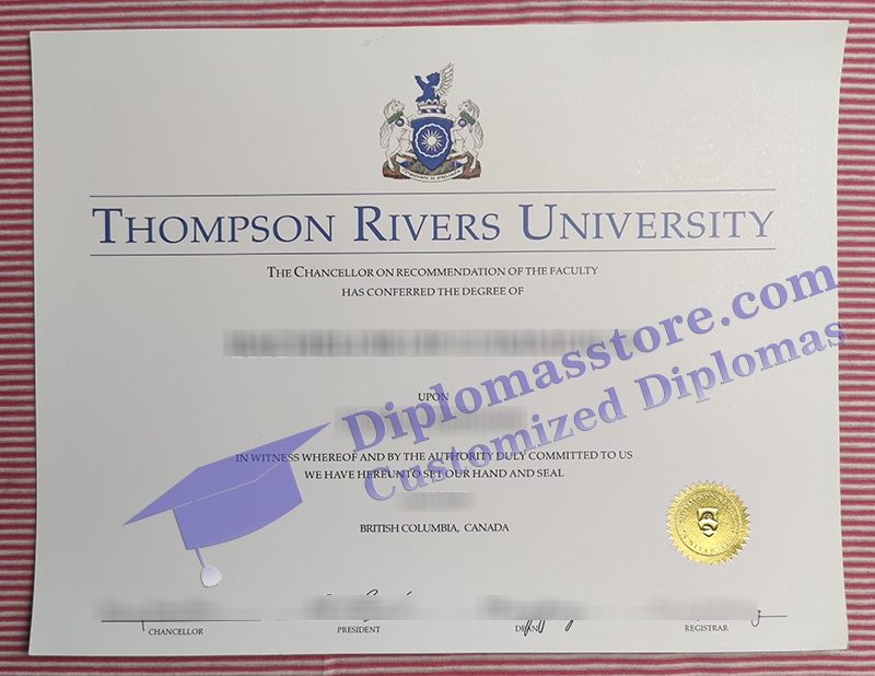 Thompson Rivers University diploma, Thompson Rivers University certificate,