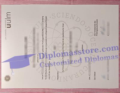 Universität Ulm urkunde certificate