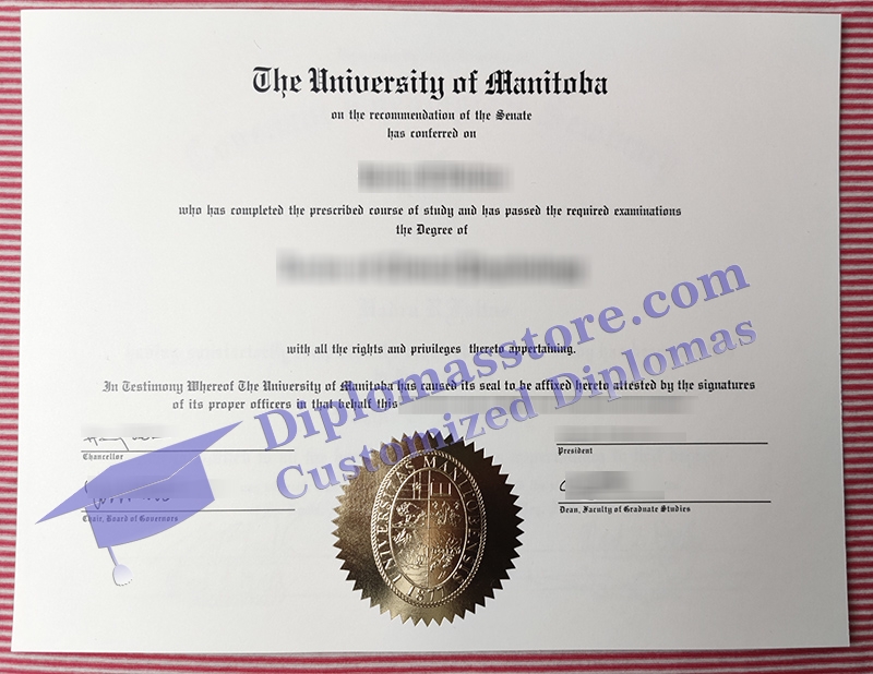 University of Manitoba diploma, University of Manitoba degree,