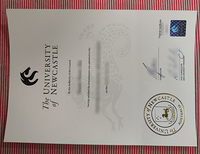University of Newcastle degree certificate