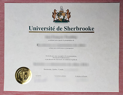 University of Sherbrooke diploma certificate