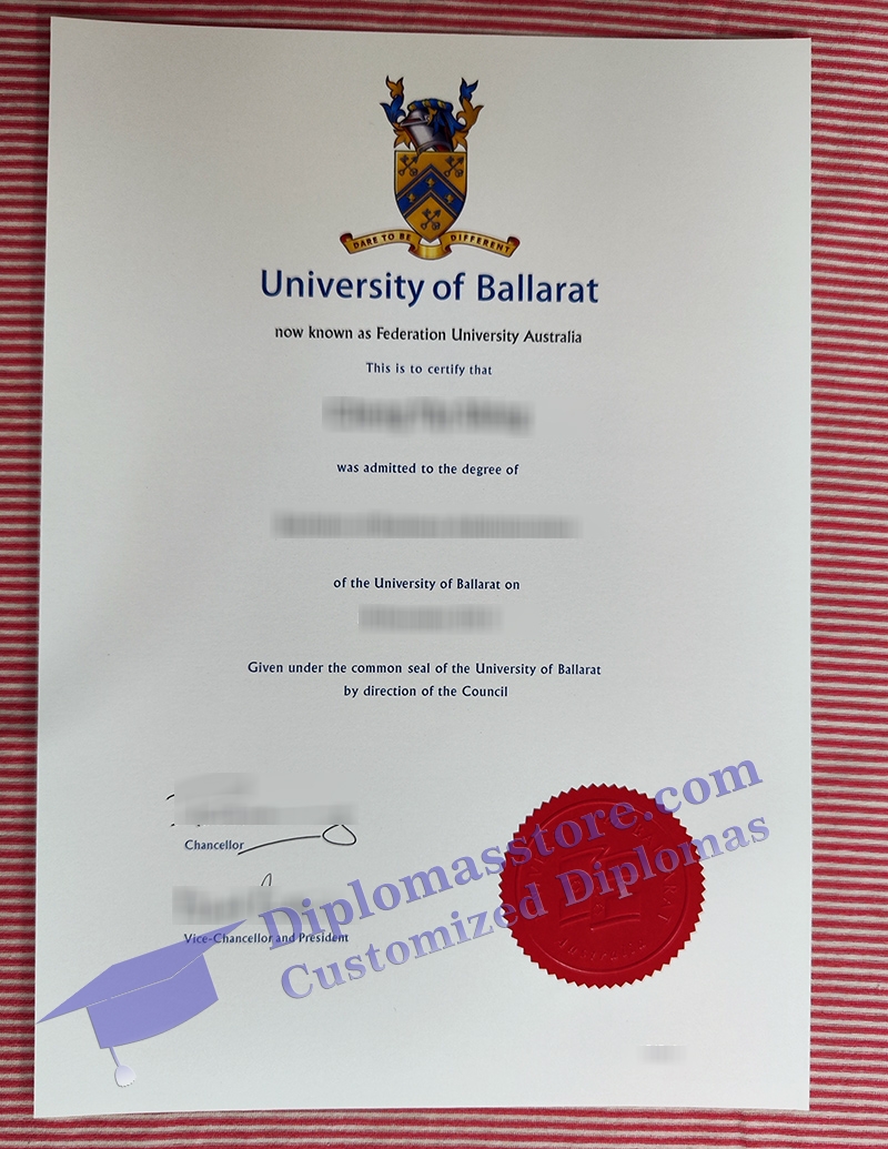 University of Ballarat degree, University of Ballarat certificate,