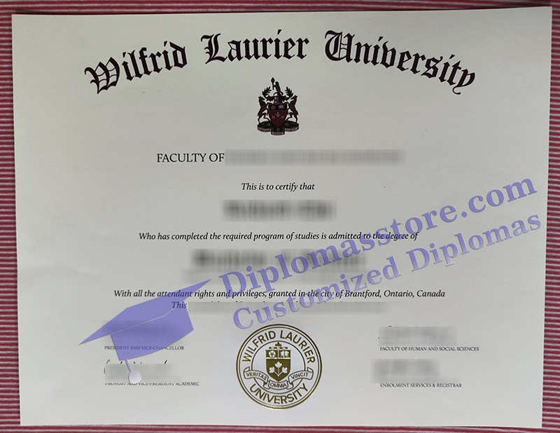 Wilfrid Laurier University diploma, Wilfrid Laurier University certificate,