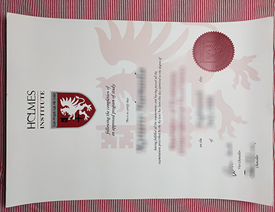 Holmes Institute degree certificate