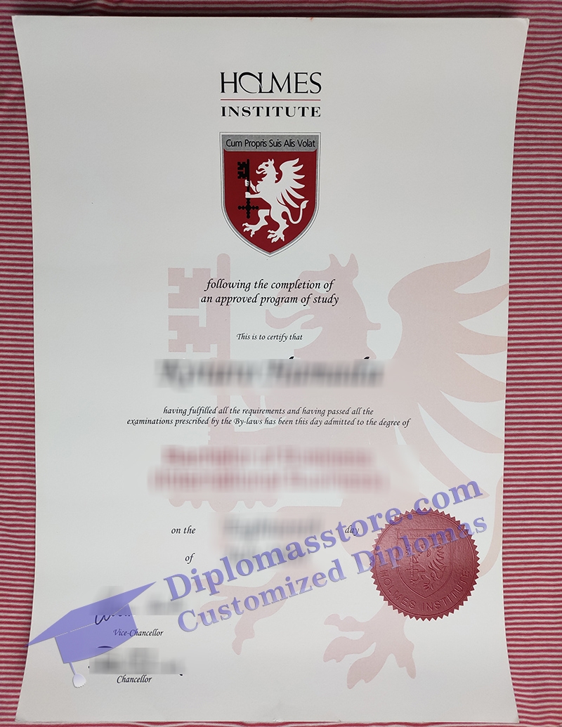 Holmes Institute degree, Holmes Institute certificate,