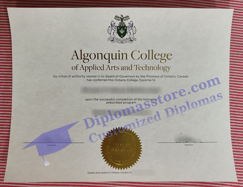 Algonquin College diploma, Algonquin College certificate,