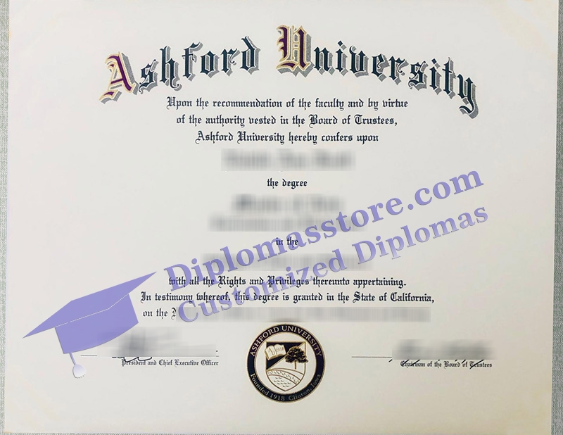 Ashford University diploma, Ashford University certificate,
