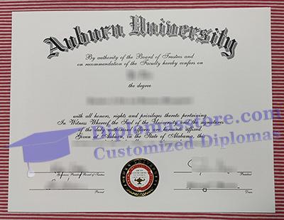 Auburn University diploma certificate