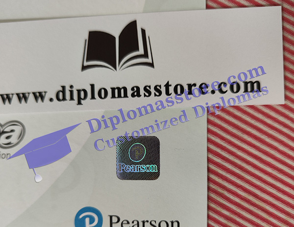 Pearson certificate hologram, BTEC diploma hologram,