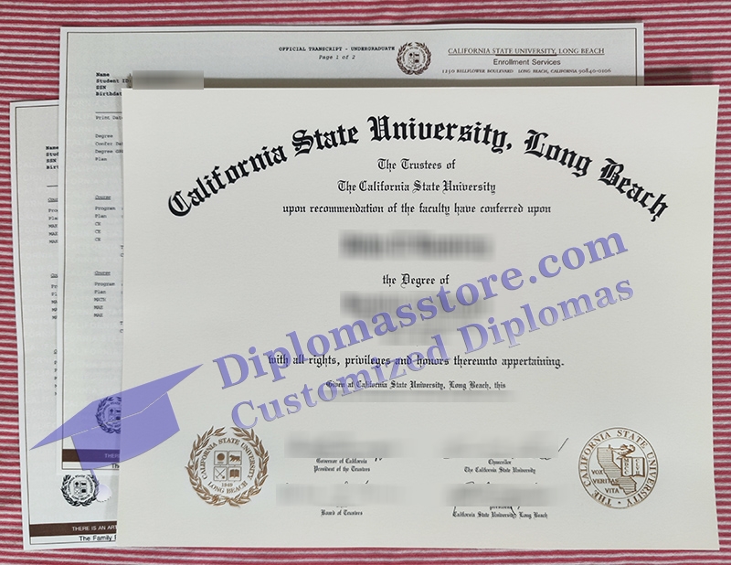 CSULB diploma, CSU Long Beach transcript,
