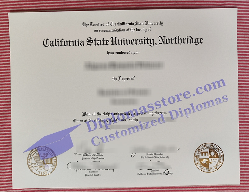Cal State Northridge diploma, CSUN certificate,