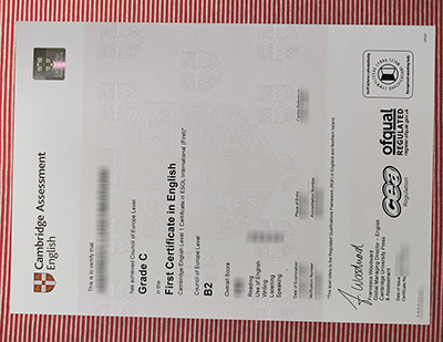 Cambridge FCE certificate