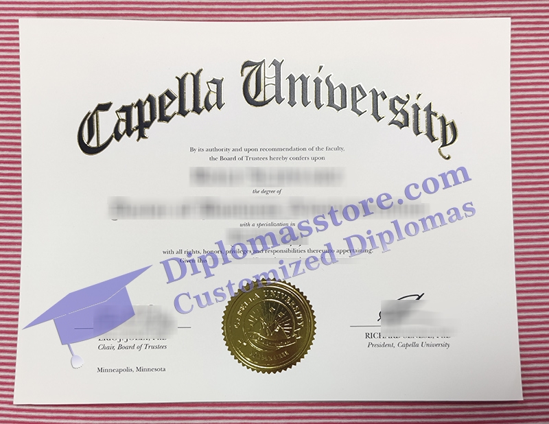Capella University diploma, Capella University certificate,