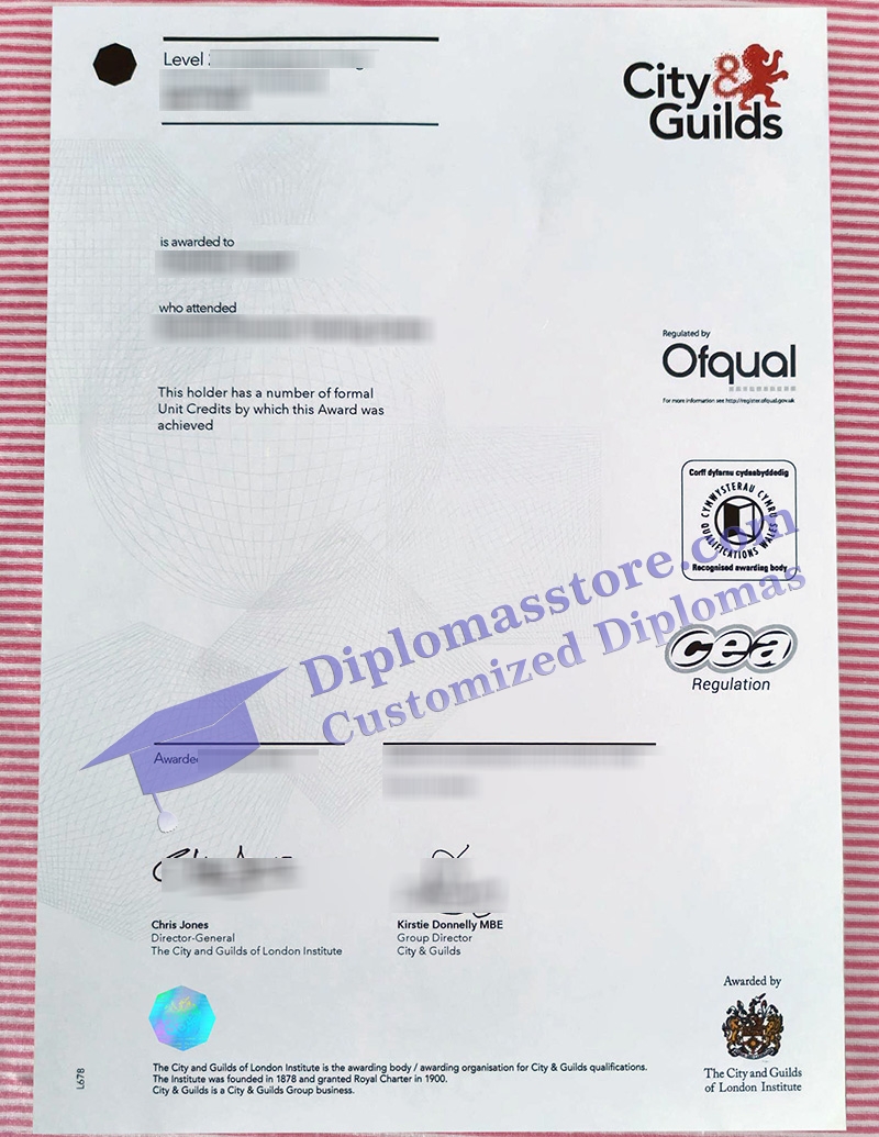 City & Guilds certificate, fake NVQ certificate,