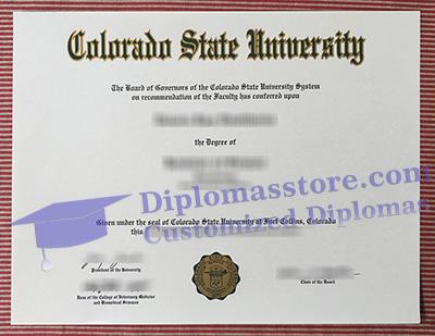 Colorado State University Fort Collins diploma