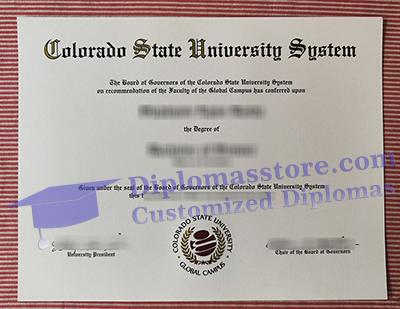 Colorado State University System diploma