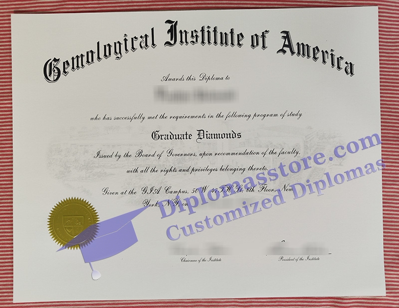Gemological Institute of America diploma, GIA certificate,