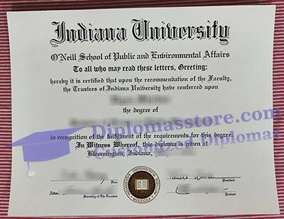 Indiana University certificate