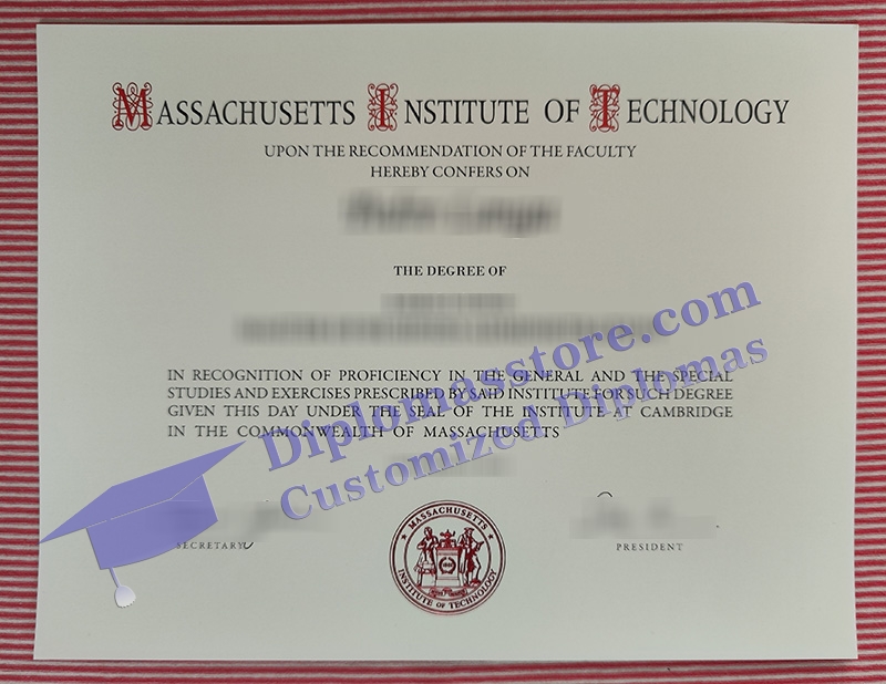 MIT diploma, Massachusetts Institute of Technology certificate,