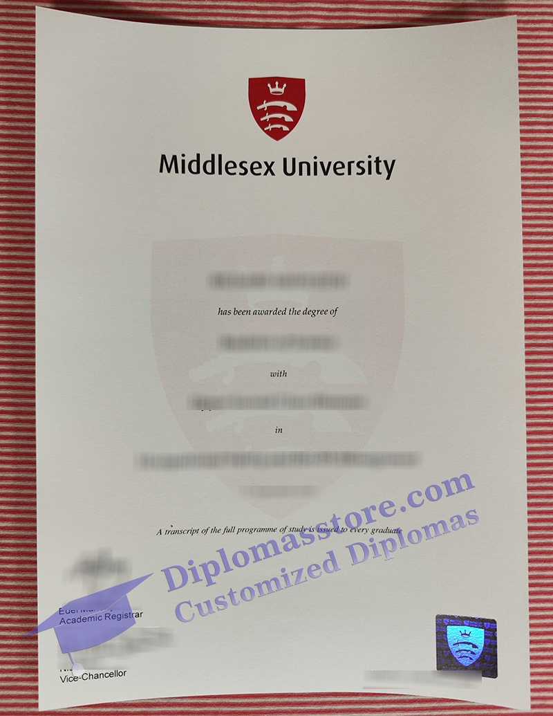 Middlesex University degree, Middlesex University certificate,
