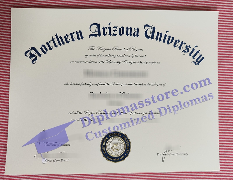 Northern Arizona University diploma, Northern Arizona University certificate,