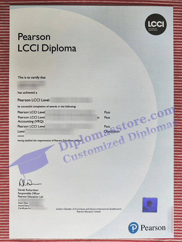 Pearson LCCI diploma