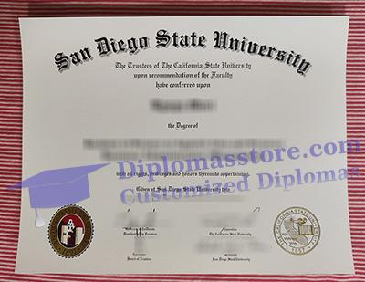 SDSU diploma certificate