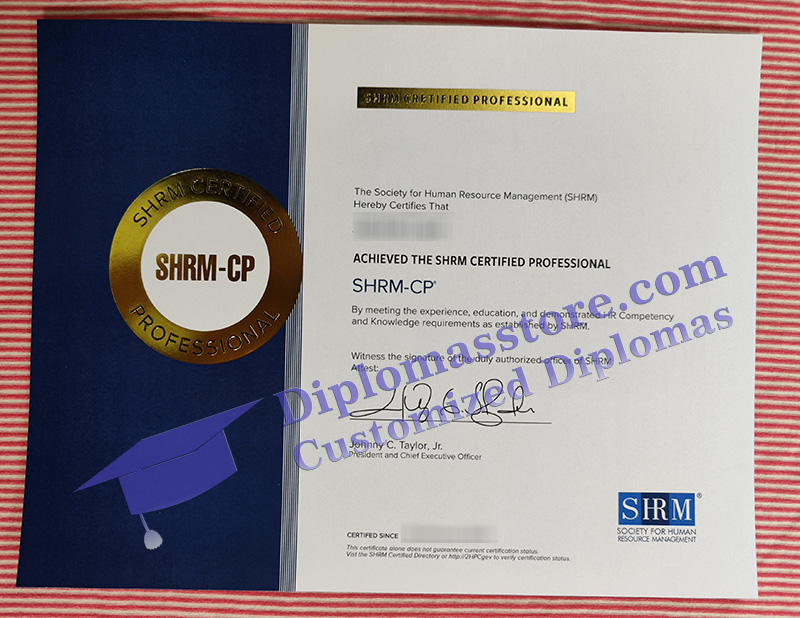 SHRM CP certificate