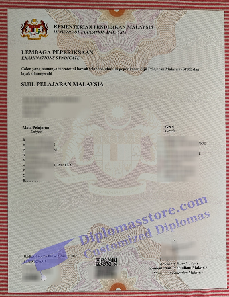 SPM diploma, SPM certificate,