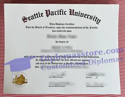 Seattle Pacific University diploma certificate