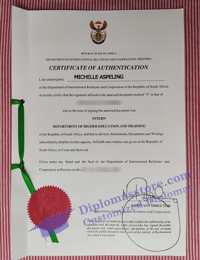 South Africa authentication, South Africa degree apostille,