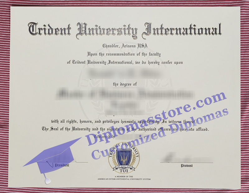 Trident University International diploma, Trident University International certificate,