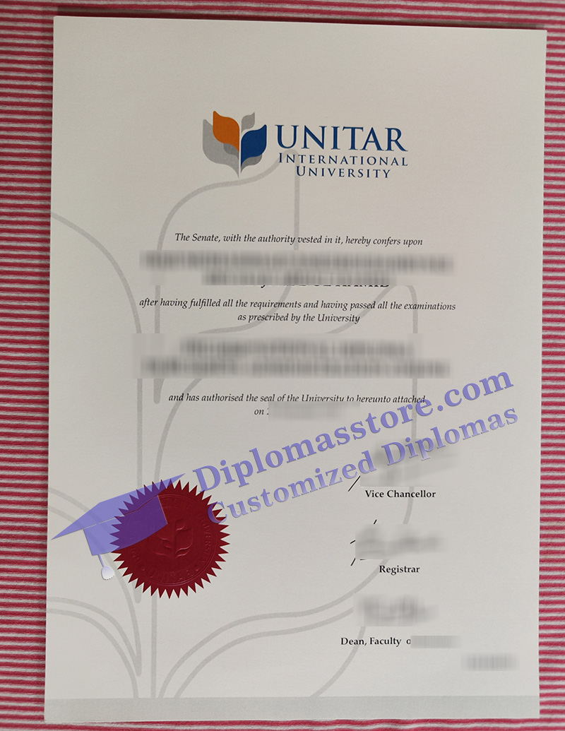 UNITAR International University degree, UNITAR diploma,