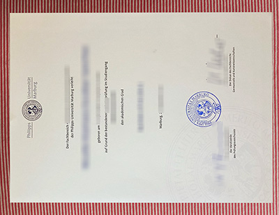 Universität Marburg urkunde certificate