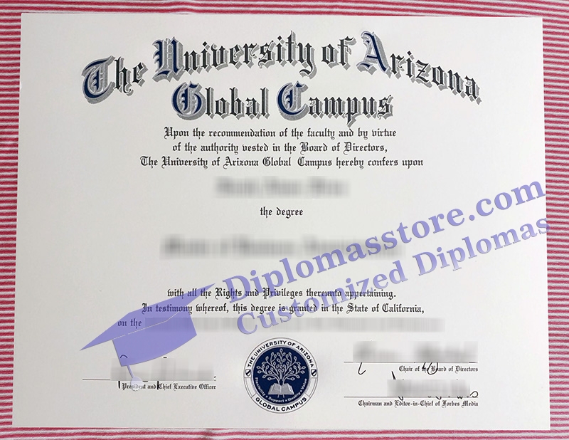 University of Arizona Global Campus diploma, UAGC certificate,
