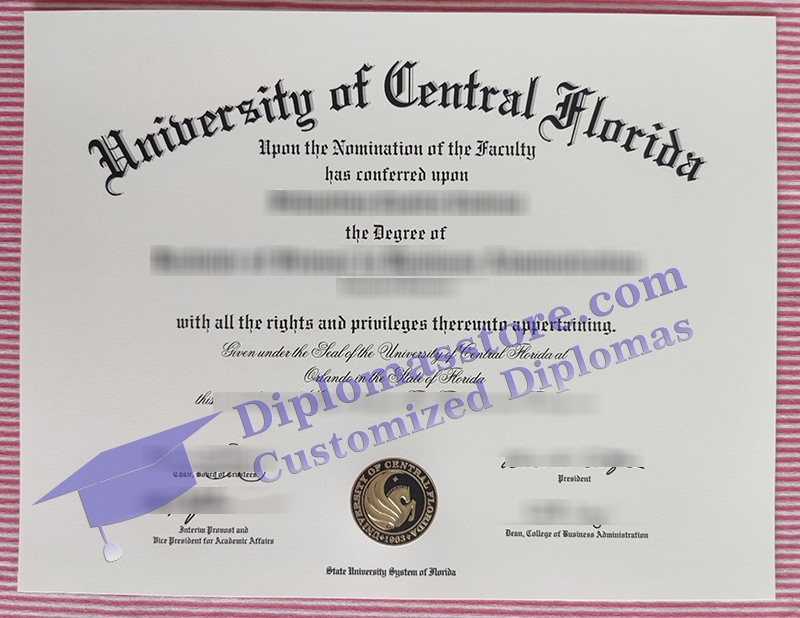 University of Central Florida diploma, UCF certificate,