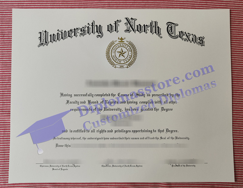 University of North Texas diploma, UNT degree,