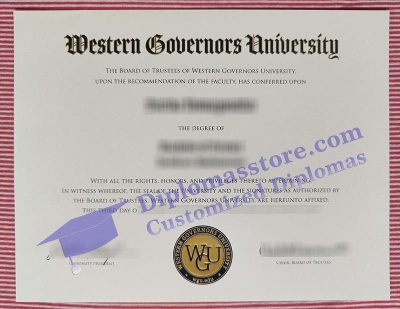 Western Governors University diploma, WGU degree,